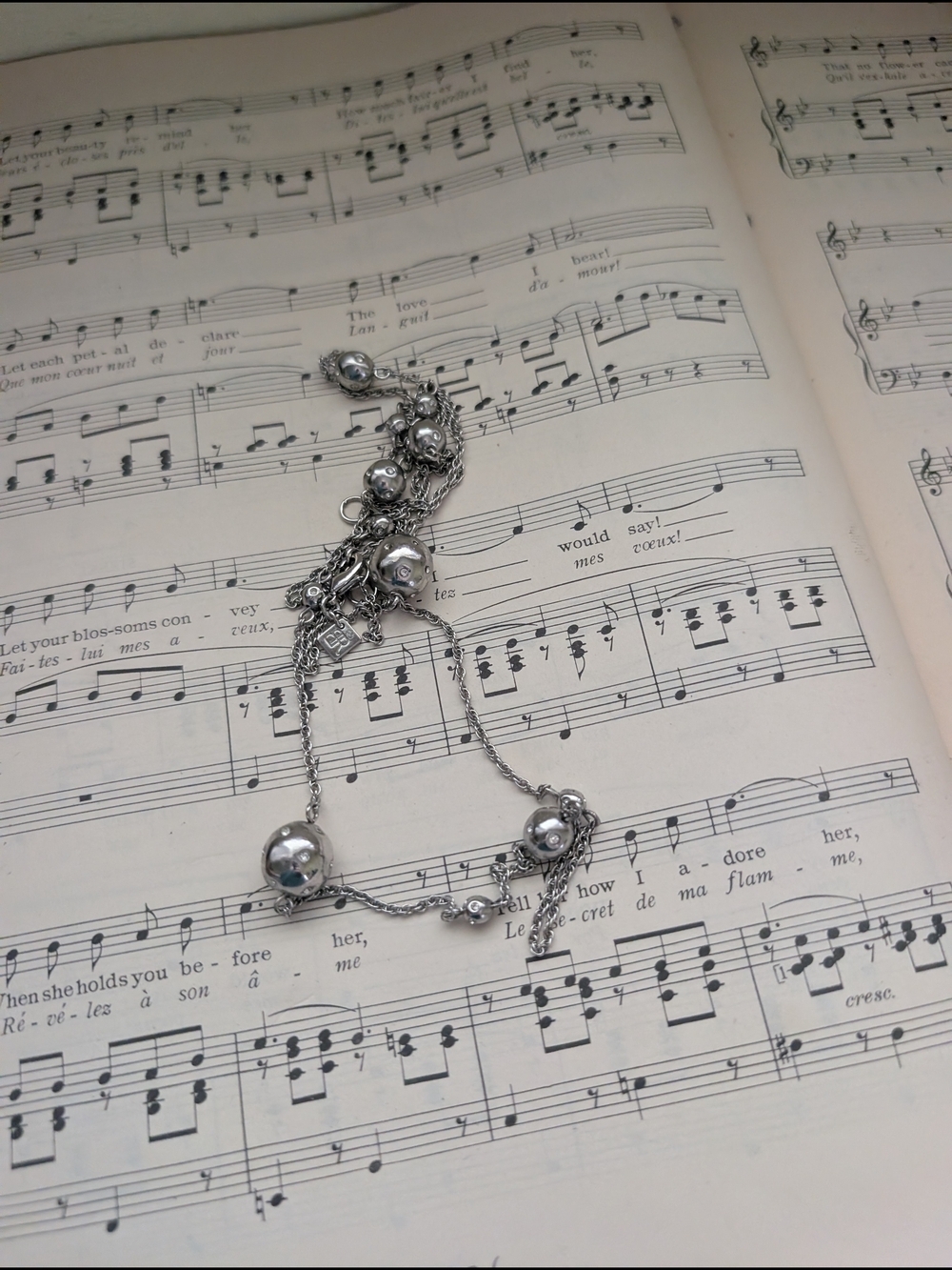 Banana Republic Silver-Tone Bead Long Necklace - Picture 9 of 9